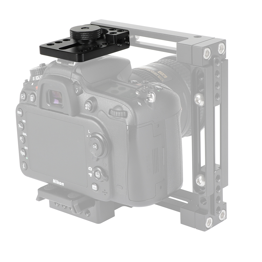 CAMVATE Versatile Top Cheese Plate With Shoe Mount & Thumbscrew For DSLR Camera Cage Setup
