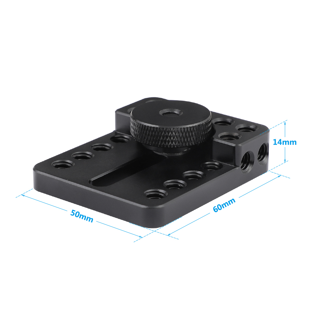 CAMVATE Versatile Top Cheese Plate With Shoe Mount & Thumbscrew For DSLR Camera Cage Setup