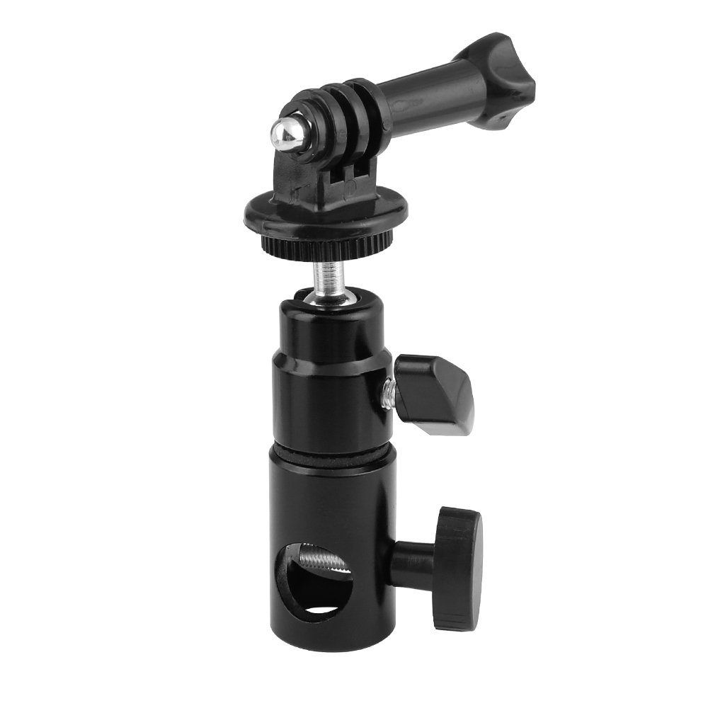 CAMVATE 1/4"-20 Ball Head Holder + Light Stand Head + GoPro Monopod Mount Adapter For HD HERO 1 2 3 4