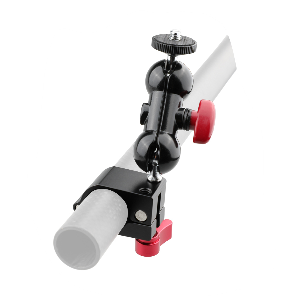 CAMVATE 25mm Rod Clamp With 1/4" Ball Head 360 Degree Swivel Monitor Support For DJI Ronin-M Handheld Gimbal (2 Pieces)