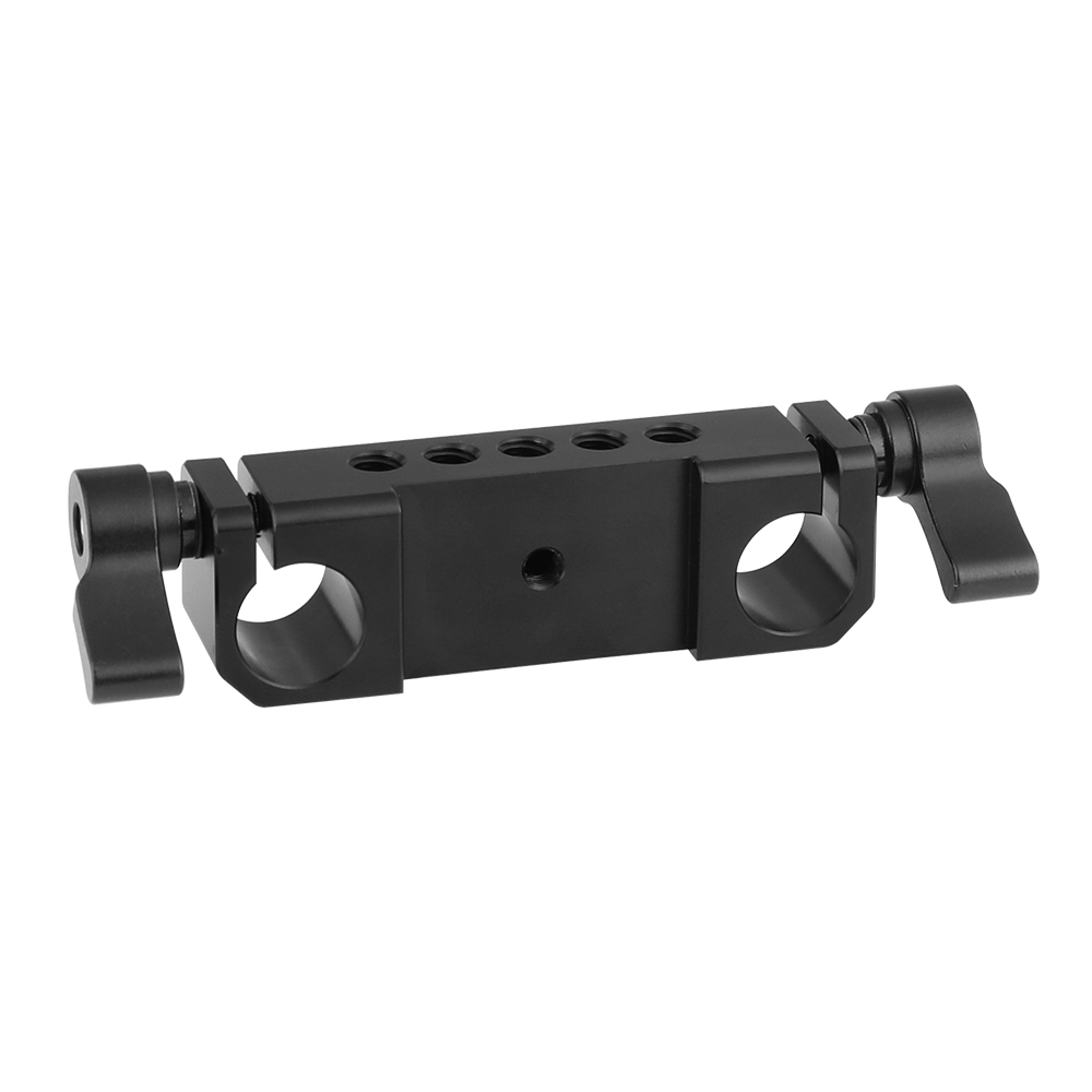 CAMVATE Versatile 15mm Double Rod Bracket Clamp With 1/4" & 3/8" Mounting Points For DSLR Camera Rod System