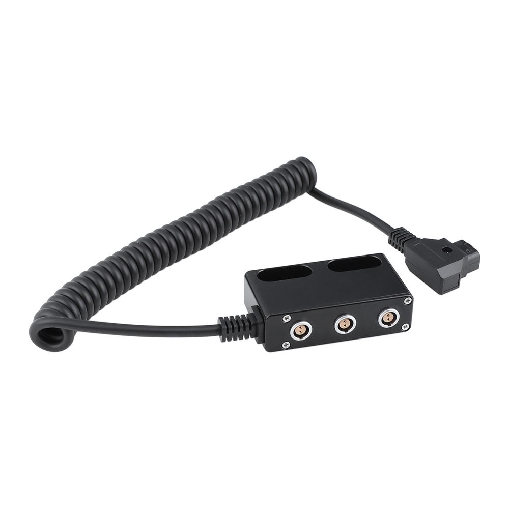 CAMVATE D-Tap To 2 Pin Male Coiled Power Cable Brand New
