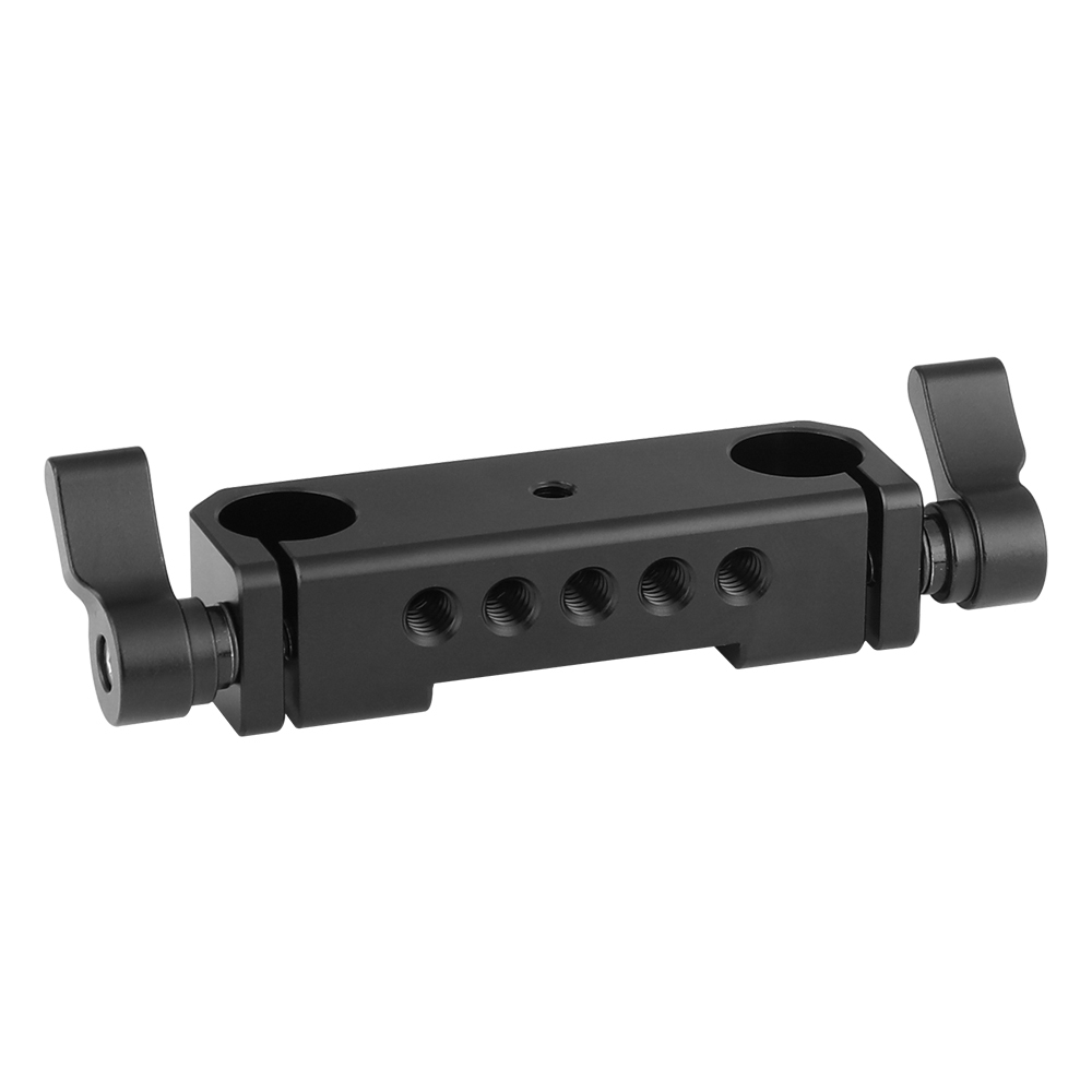 CAMVATE Versatile 15mm Double Rod Bracket Clamp With 1/4" & 3/8" Mounting Points For DSLR Camera Rod System
