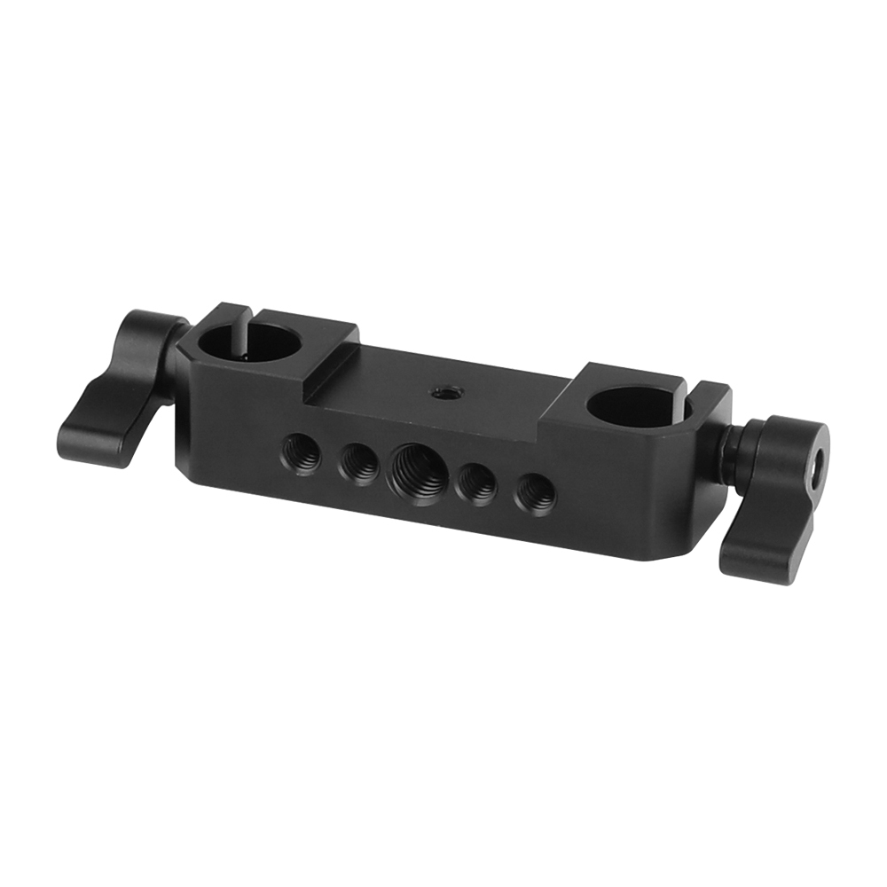 CAMVATE Versatile 15mm Double Rod Bracket Clamp With 1/4" & 3/8" Mounting Points For DSLR Camera Rod System
