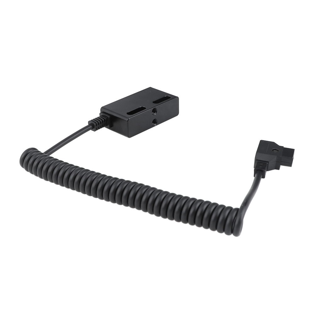 CAMVATE D-Tap To 2 Pin Male Coiled Power Cable Brand New