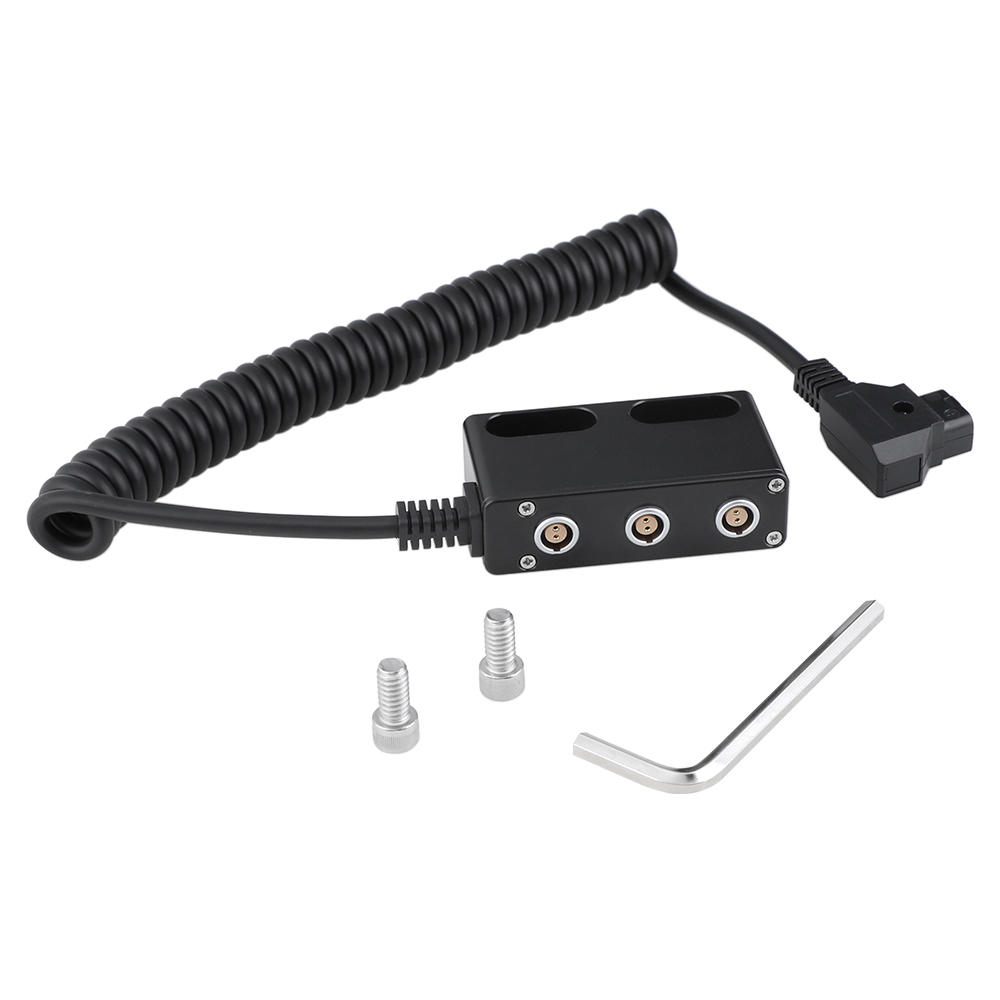 CAMVATE D-Tap To 2 Pin Male Coiled Power Cable Brand New