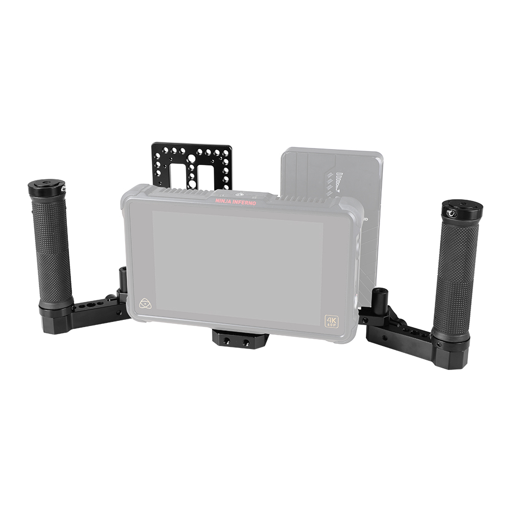 CAMVATE Director’s Monitor Supporting Rig With Dual Rubber Handgrip & Neck Shoulder Strap & Battery Plate