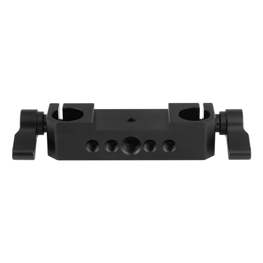 CAMVATE Versatile 15mm Double Rod Bracket Clamp With 1/4" & 3/8" Mounting Points For DSLR Camera Rod System