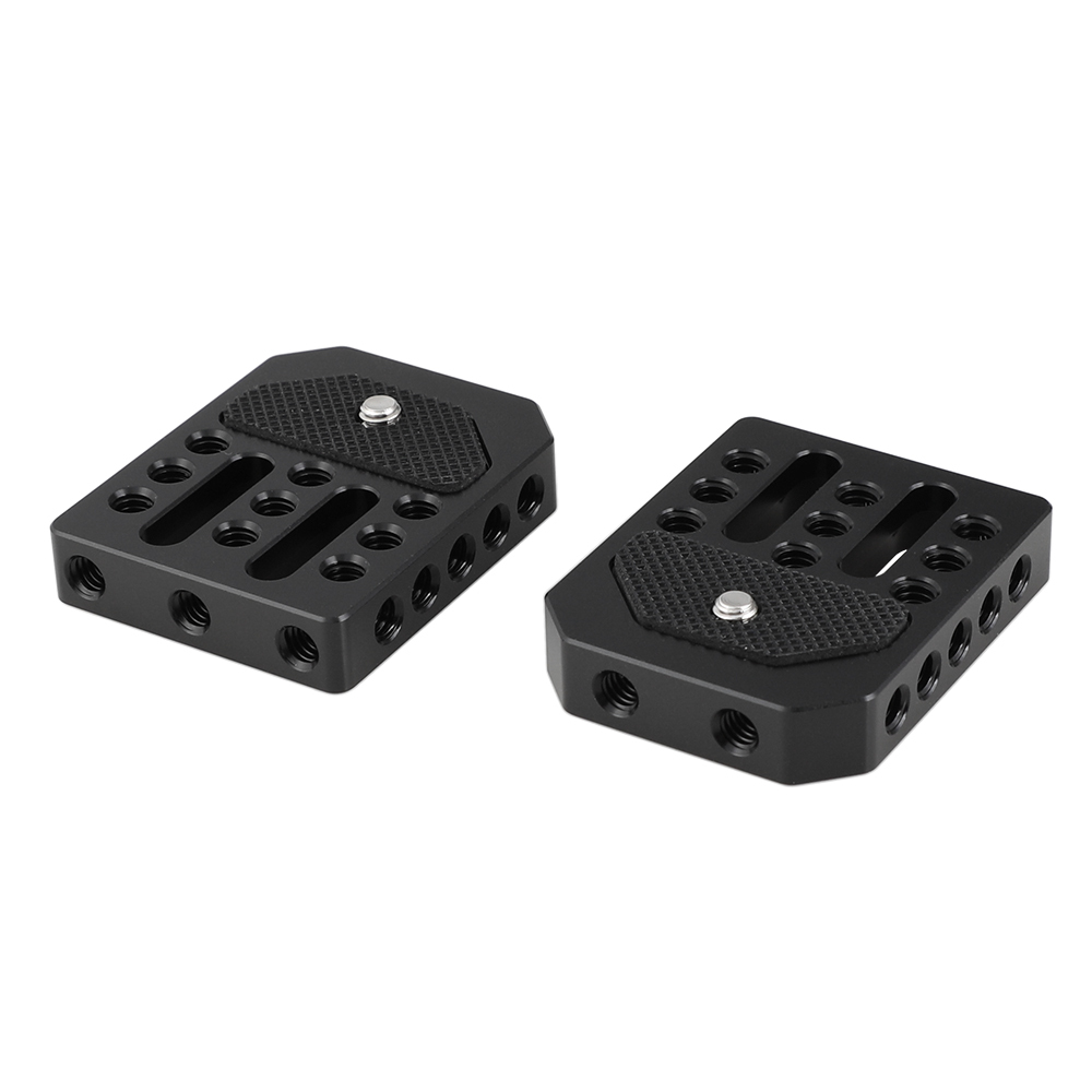 CAMVATE Universal Base Plate Cheese Plate With 1/4" Threads For Director's Monitor Cage Kit (2 Pieces)
