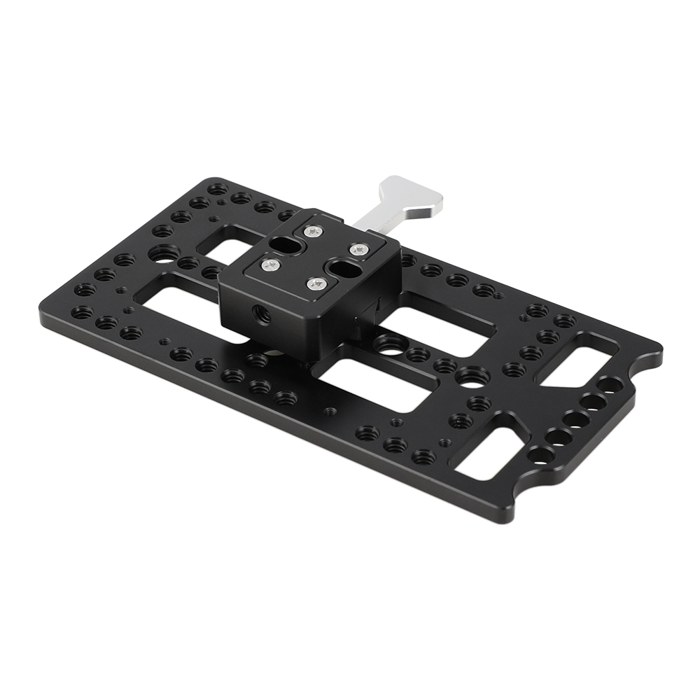 CAMVATE Power Splitter Cheese Plate With Quick Release Female V-Lock Dock & Male V-Lock Mount For DSLR Camera Battery