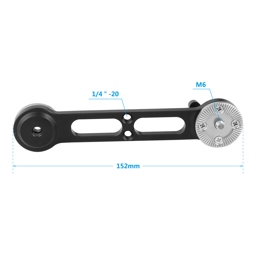 CAMVATE Versatile Extension Arm With Double-ended ARRI Rosette Mount M6 Thread For DSLR Camera Shoulder Mount Rig (Non-stretch)