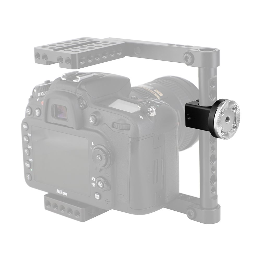 CAMVATE 15mm Single Rail Rod Clamp With M6 ARRI Style Rosette Mount For DSLR Camera Cage Handgrip