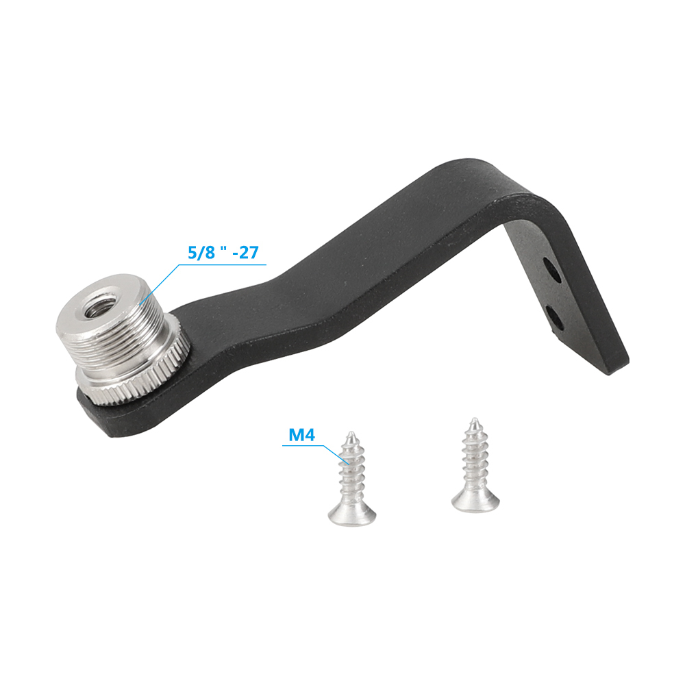 CAMVATE Microphone Screw Adapter 5/8'' Male To 1/4'' Female With Right Angle Type Pedestal Wall / Table / Ceiling Mount