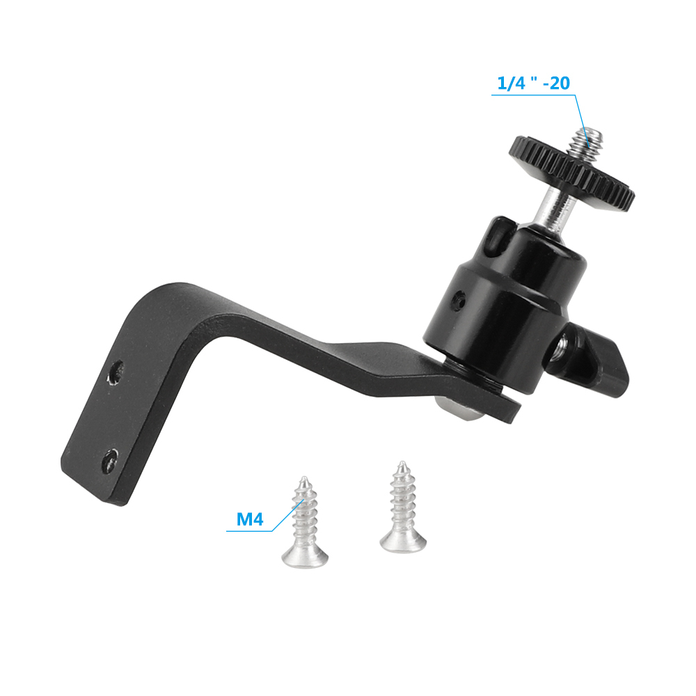 CAMVATE Adjustable Ball Head 1/4"-20 Screw Connector With Right Angle Type Pedestal Wall / Table / Ceiling Mount