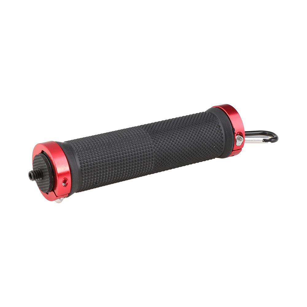 CAMVATE 1/4"-20 Rubber Handgrip Support Stabilizer With Split Ring For DSLR Video Flash Light (Red Locking Ring)