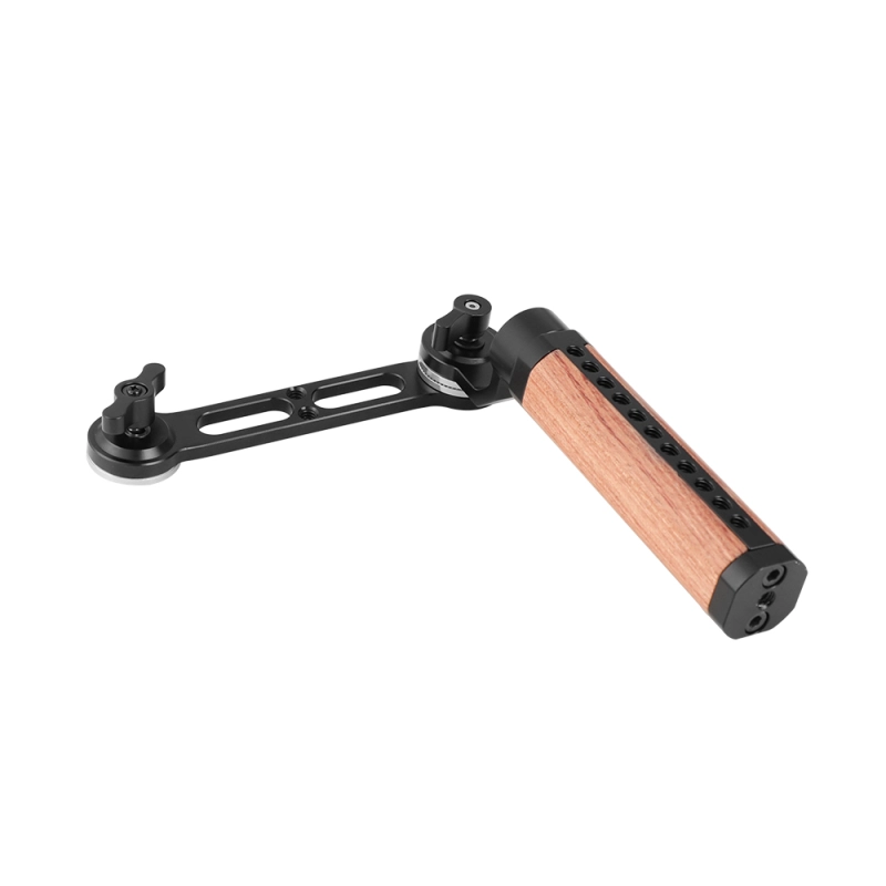 CAMVATE Adjustable Wooden Handgrip & Extension Arm With ARRI Rosette Style Connection Joint (Either Side)