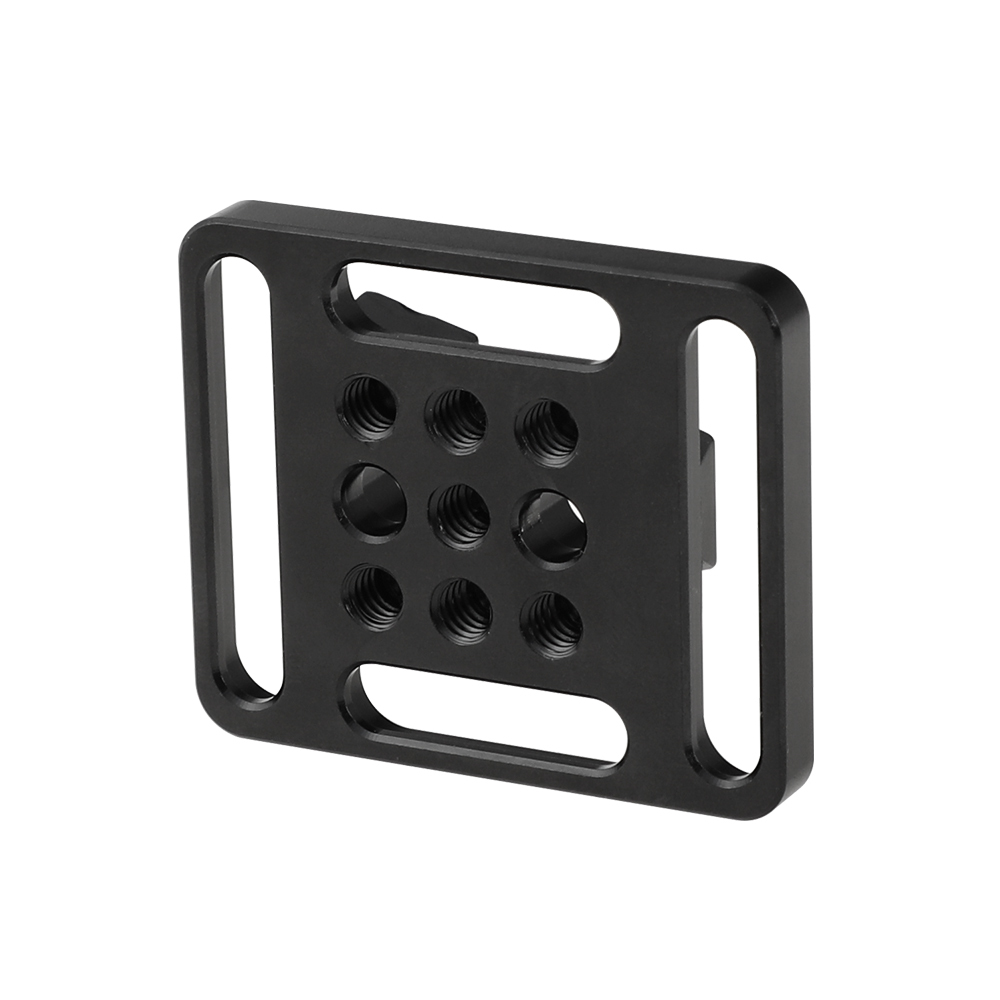 CAMVATE Quick Release Male V Lock Wedge Mount + Base Plate With 1/4"-20 Mounting Points & Grooves