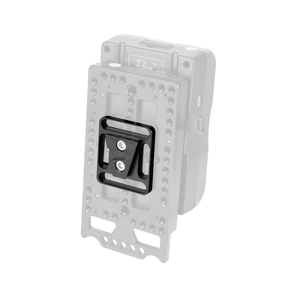 CAMVATE Quick Release Male V Lock Wedge Mount + Base Plate With 1/4"-20 Mounting Points & Grooves