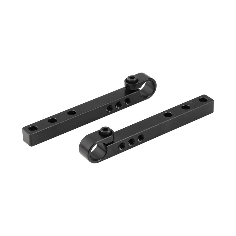 CAMVATE 124mm Aluminum Cross Bar With 15mm Single Rod Adapter Top Rail  Bottom Rail For DLSR Camera Cage Kit (A Pair)