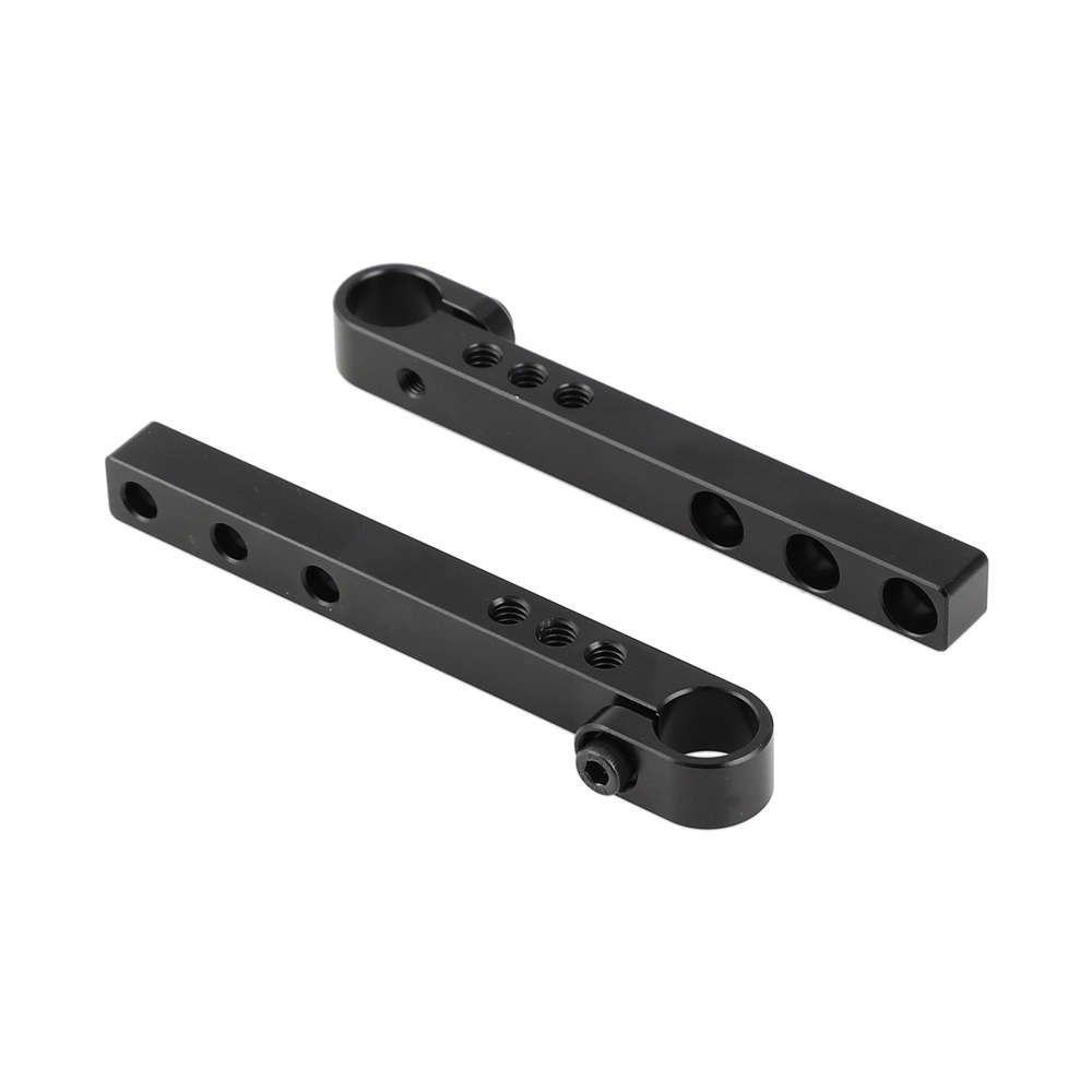 CAMVATE 124mm Aluminum Cross Bar With 15mm Single Rod Adapter Top Rail  Bottom Rail For DLSR Camera Cage Kit (A Pair)
