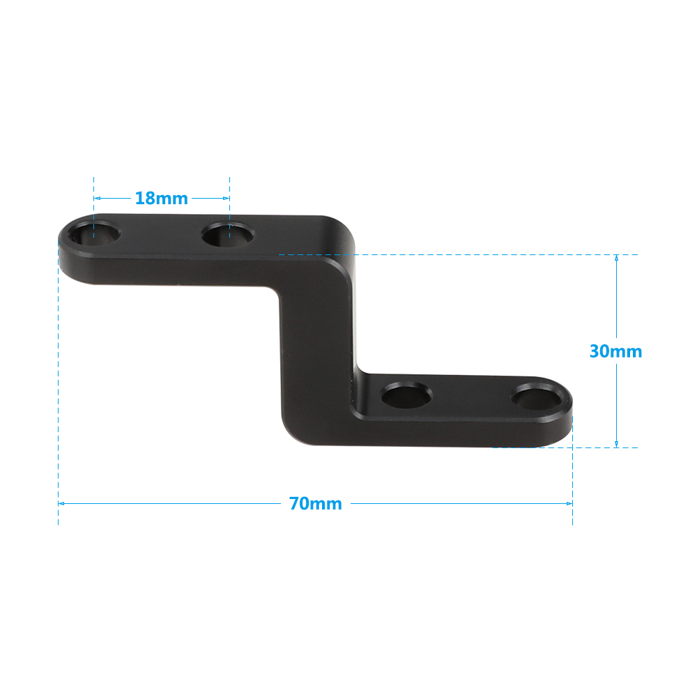 CAMVATE Z Shape Connecting Arm Extension Gadget With 1/4" Mounting Points For DSLR Camera Cage / Monitor Cage Kit