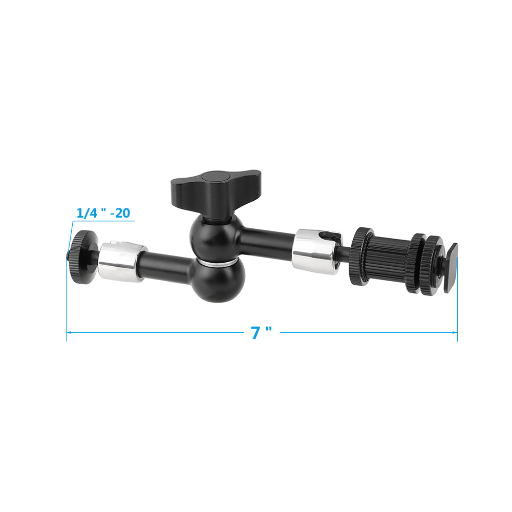 CAMVATE 7" Articulating Magic With Shoe Mount And 1/4" Screw Connector For Extending Accessories (2 Pieces)