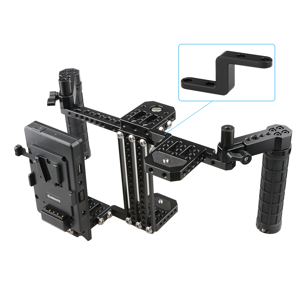 CAMVATE Z Shape Connecting Arm Extension Gadget With 1/4" Mounting Points For DSLR Camera Cage / Monitor Cage Kit