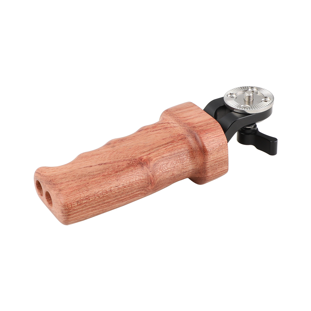 CAMVATE Wooden Grip (Right Hand Side) With Top ARRI Rosette M6 Thread Connection For DLSR Camera Shoulder Mount Rig