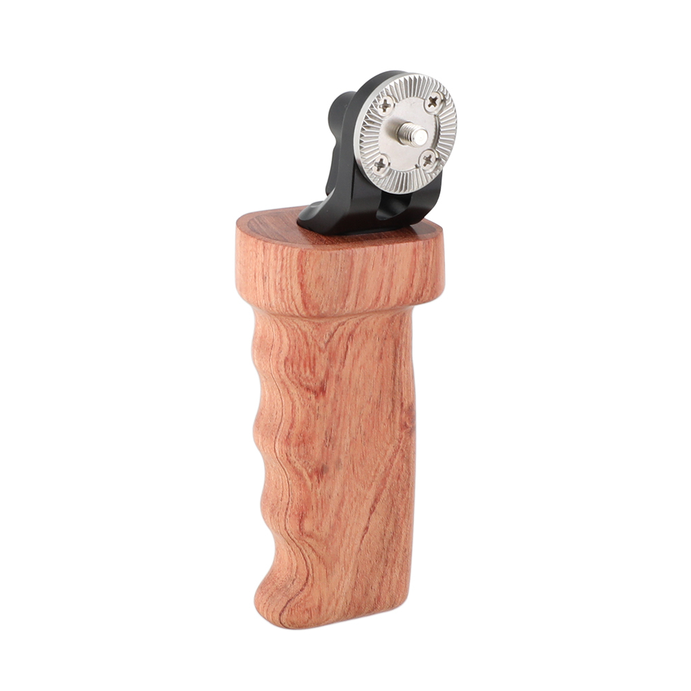 CAMVATE Wooden Grip (Right Hand Side) With Top ARRI Rosette M6 Thread Connection For DLSR Camera Shoulder Mount Rig