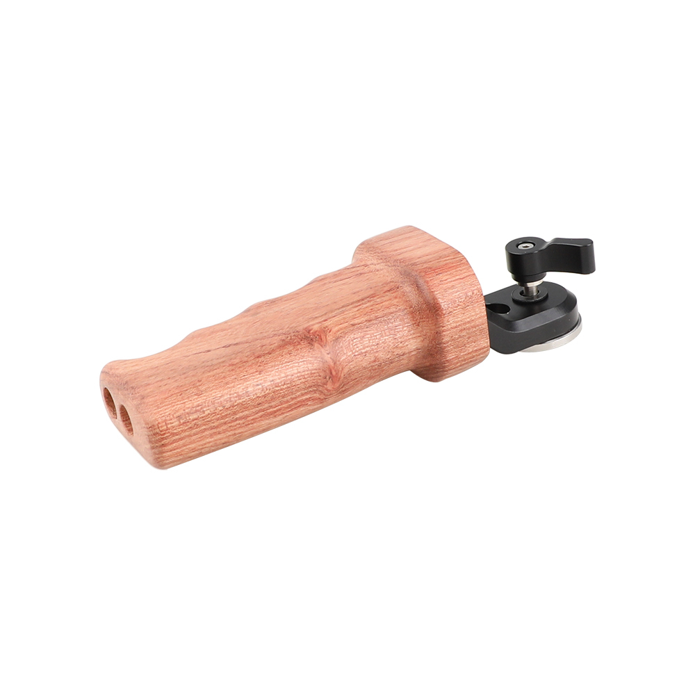 CAMVATE Wooden Grip (Left Hand Side) With Top ARRI Rosette M6 Thread Connection For DLSR Camera Shoulder Mount Rig