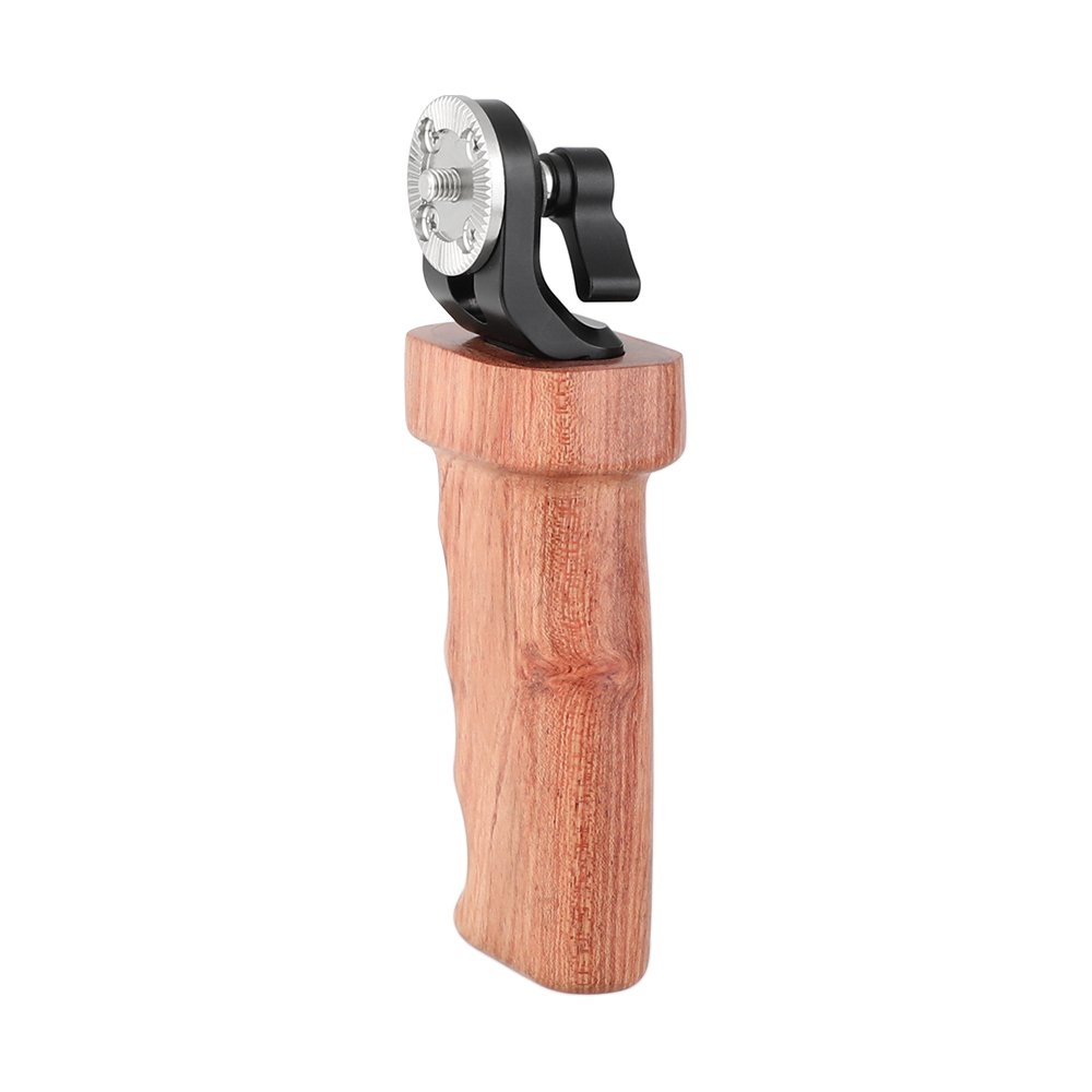 CAMVATE Wooden Grip (Right Hand Side) With Top ARRI Rosette M6 Thread Connection For DLSR Camera Shoulder Mount Rig