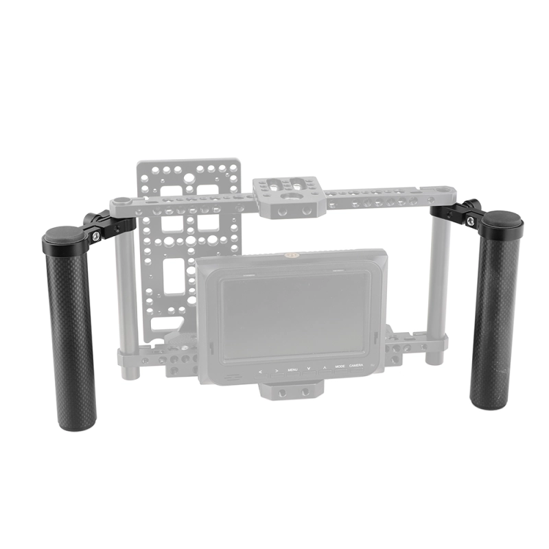 CAMVATE Handgrip Carbon Fiber Made With 15mm Rod Adapter Connection For Monitor Cage Rig (A Pair)