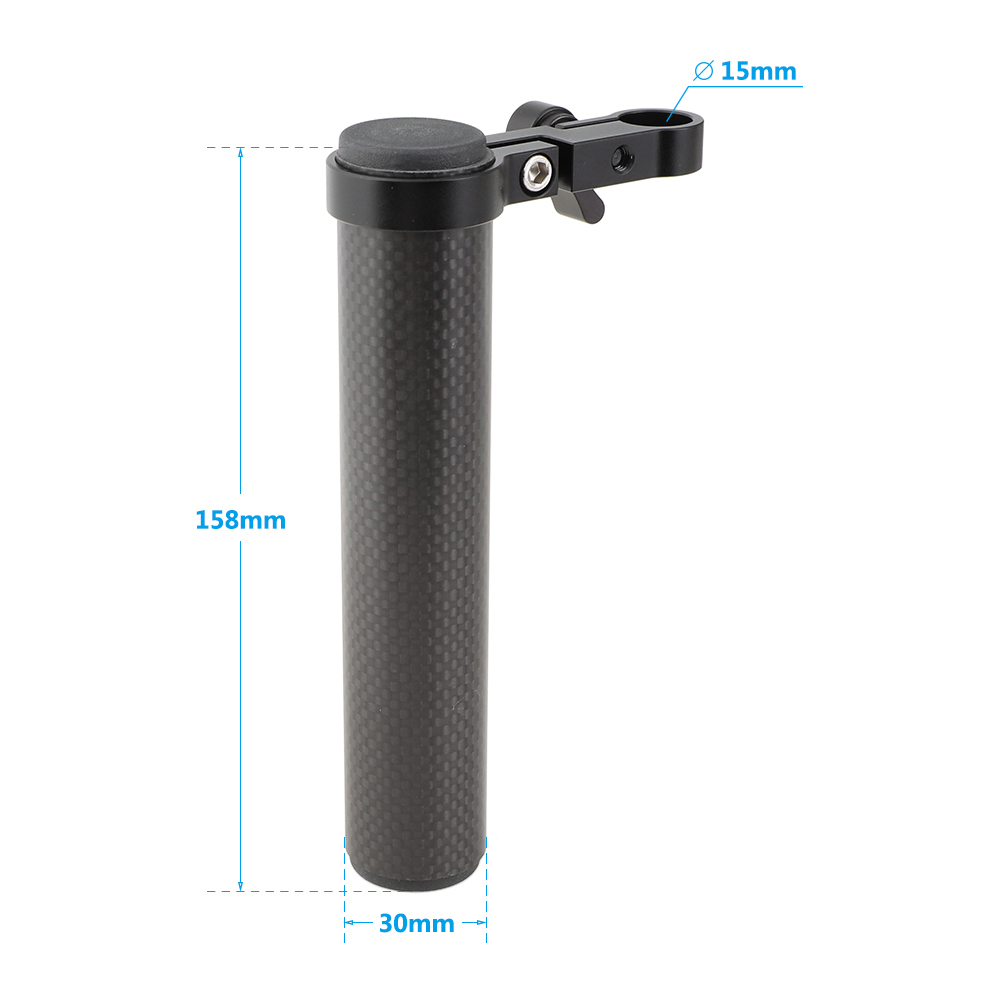 CAMVATE Handgrip Carbon Fiber Made With 15mm Rod Adapter Connection For Monitor Cage Rig (A Pair)