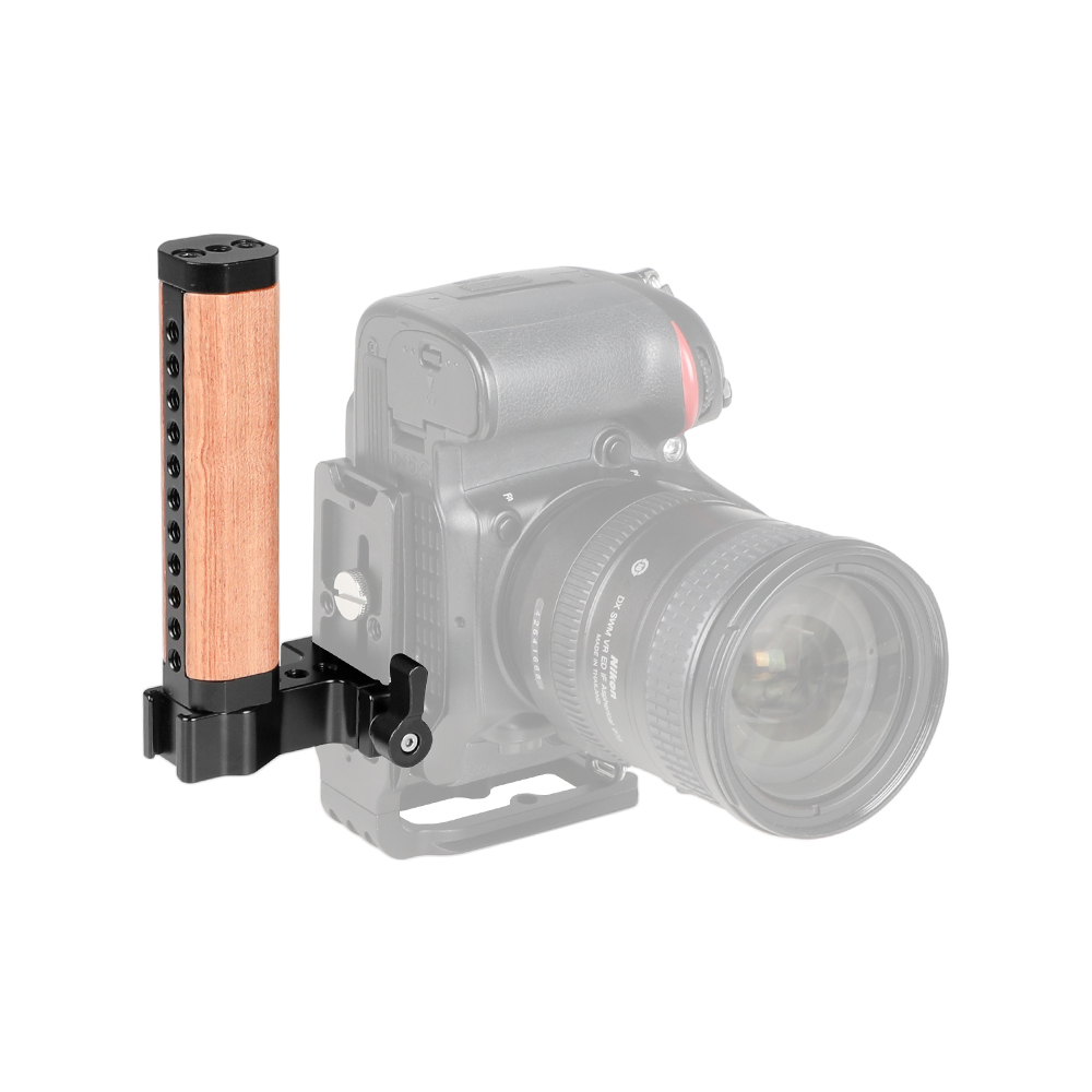 CAMVATE Quick Release Handle Grip (Wooden) With ARCA-Swiss Quickset Adapter For DSLR Camera Cage Kit
