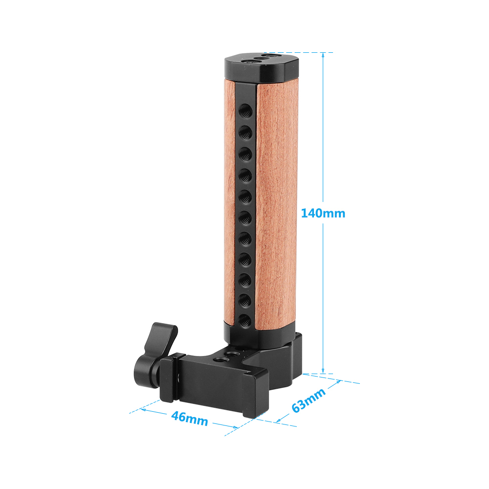 CAMVATE Quick Release Handle Grip (Wooden) With ARCA-Swiss Quickset Adapter For DSLR Camera Cage Kit