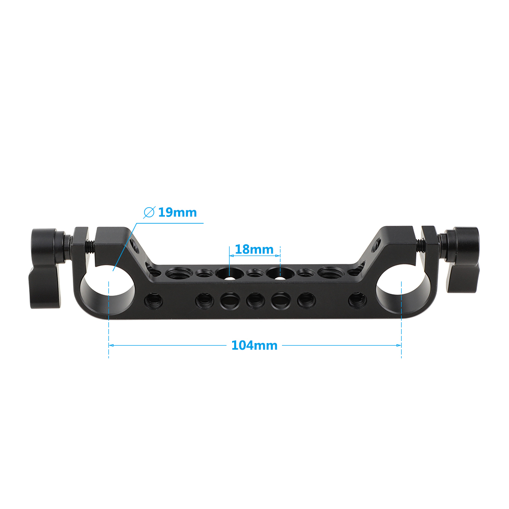CAMVATE Standard 19mm Dual-port Rod Clamp Bracket With 1/4" & 3/8" Mounting Points