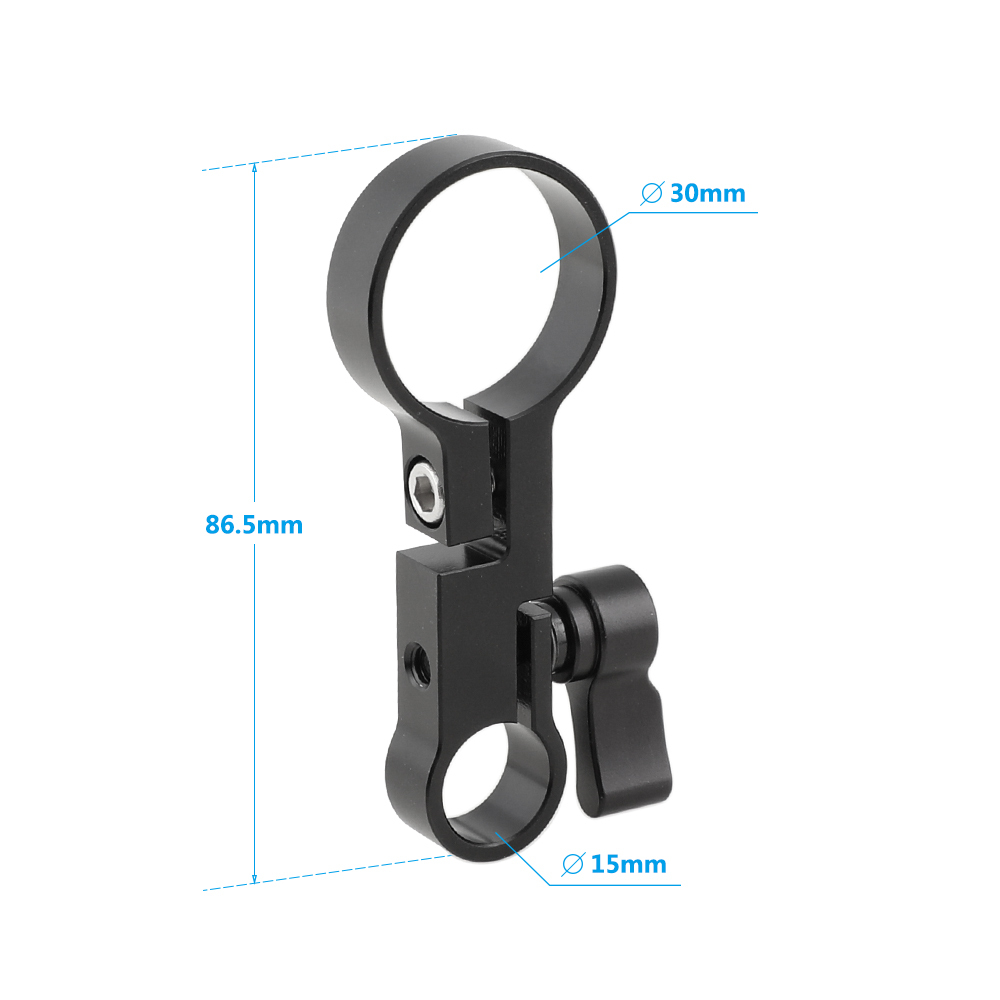 CAMVATE 2-in-1 Rod Clamp Converter With 15mm & 30mm Single-port Rod Adapter