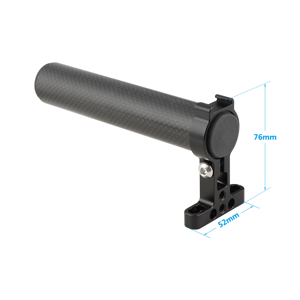 CAMVATE Top Hand Grip (Carbon Fiber Made) With 1/4"-20 Mounting Points & Shoe Mount For DSLR Camera Cage Kit