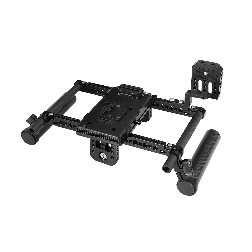 CAMVATE Director's Monitor 7" & 5" Cage Rig With Power Supply Splitter & Dual Carbon Fiber Handgrip