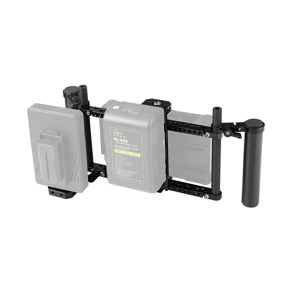 CAMVATE Director's Monitor 7" & 5" Cage Rig With Power Supply Splitter & Dual Carbon Fiber Handgrip