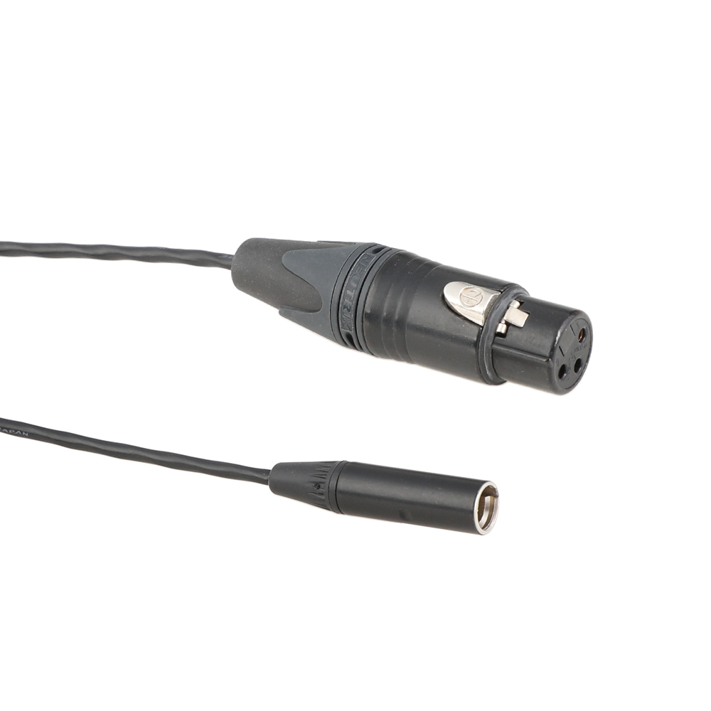 CAMVATE Mini 3pin XLR Male To Full 3pin XLR Female Cable For BMPCC4K