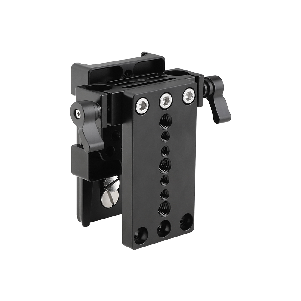 CAMVATE QR Manfrotto Connect Adapter With Sliding Mounting Plate + Base Plate + 15mm Dual Rod Clamp
