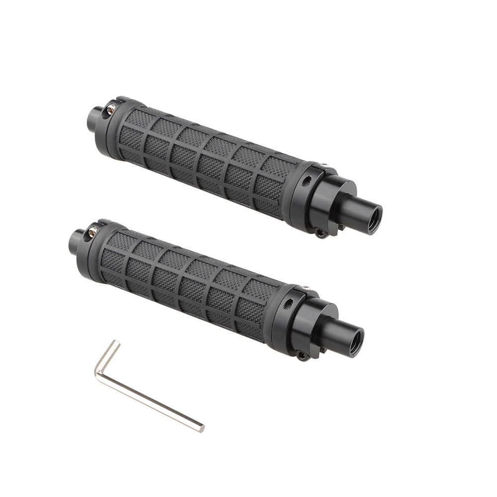 CAMVATE Rubber-covered Handle Grip (A Pair) With Either End 15mm Rod Connection For DSLR Camera DIY Cage Kit