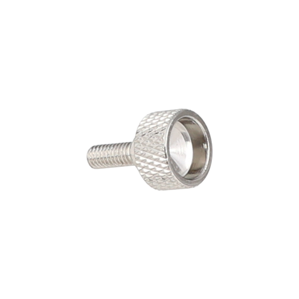 CAMVATE M4*10mm Thumb Screw Button Head Cap Screw Brass Nickel (5 Pieces)
