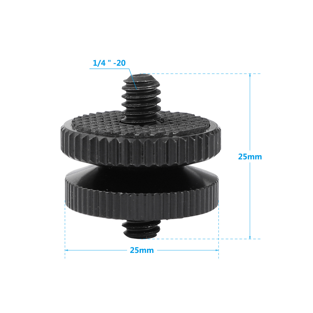 CAMVATE 1/4"-20 Male Thread Screw Double End (2 Pieces)