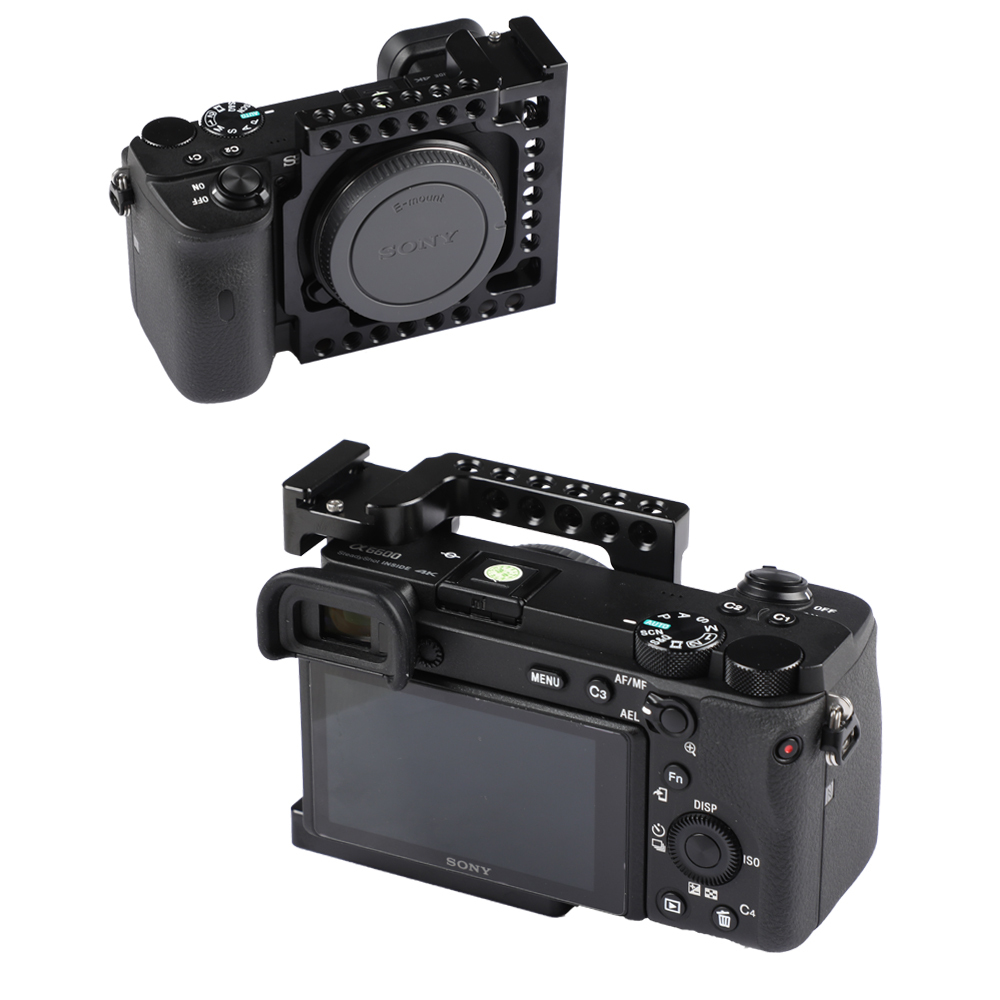 CAMVATE Cage Kit (Black) for Sony A6000 A6300 A6400 A6500 & A6600 4K Cameras