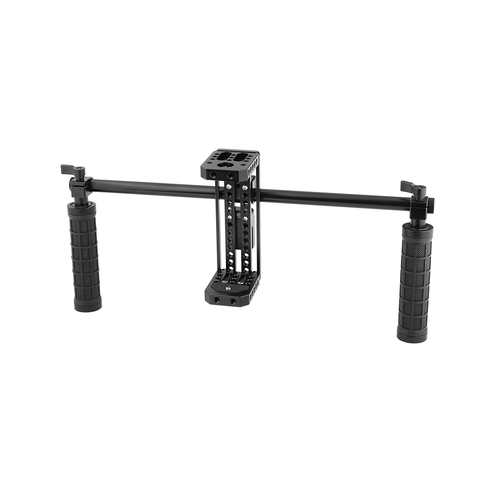 CAMVATE DIY Monitor Cage Kit With Dual Rubber-covered Handgrip & Light Stand Head