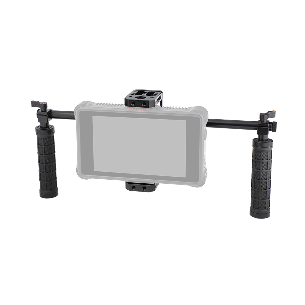 CAMVATE DIY Monitor Cage Kit With Dual Rubber-covered Handgrip & Light Stand Head