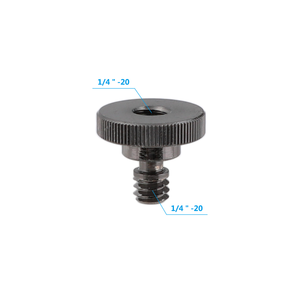 CAMVATE 1/4"-20 Male to 1/4"-20 Female Threaded Screw Adapter Hand Screw (5 Pieces)