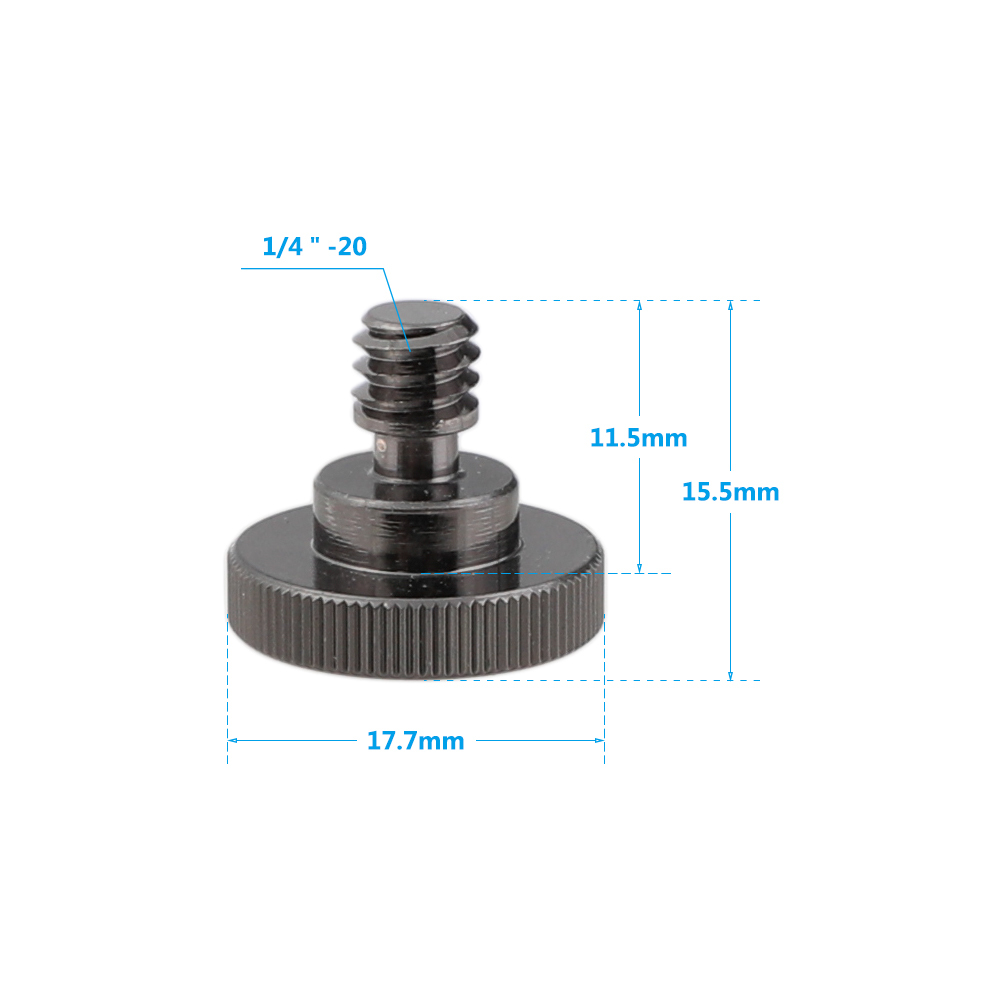 CAMVATE 1/4"-20 Male to 1/4"-20 Female Threaded Screw Adapter Hand Screw (5 Pieces)